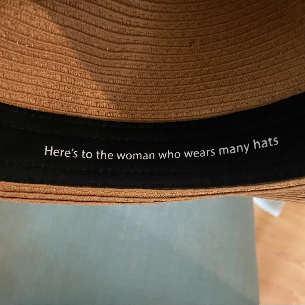 Gigi Pip Straw Wide Brim Fedora Hat - Picture 4 of 5